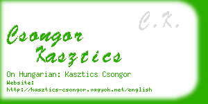 csongor kasztics business card